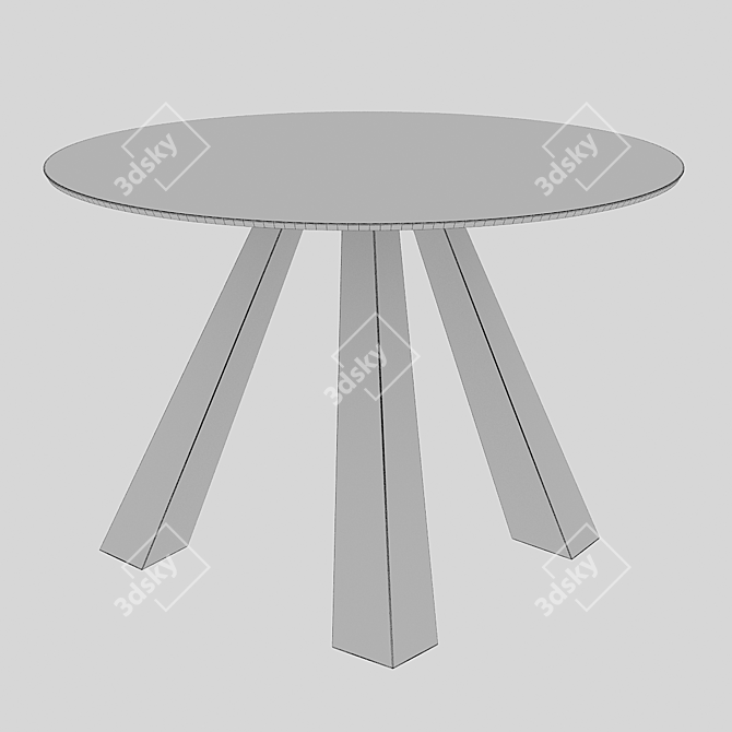 Modern Print Marble Dining Table 3D model image 3