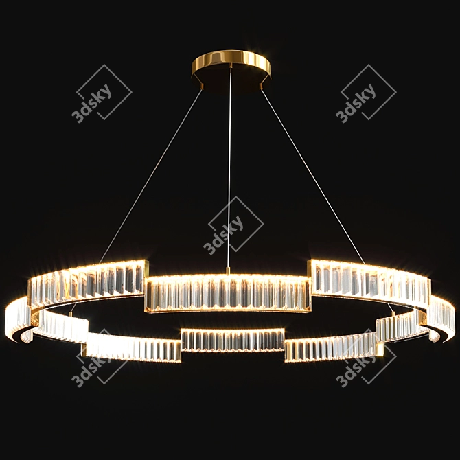 Elegant LED Crystal Chandelier 3D model image 3