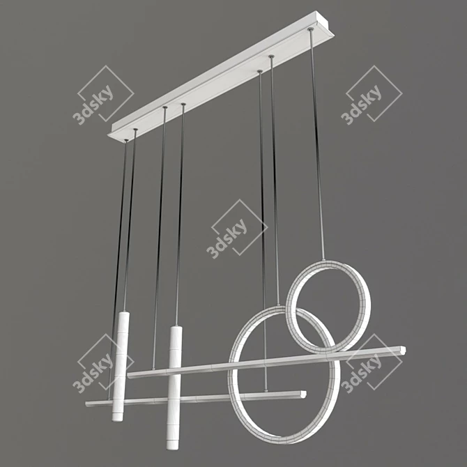 InoDesign Liberty: Modern Black Metal Pendant Light 3D model image 2