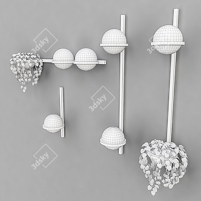 Palma Wall Lamp: Modern Industrial Style Lighting 3D model image 4