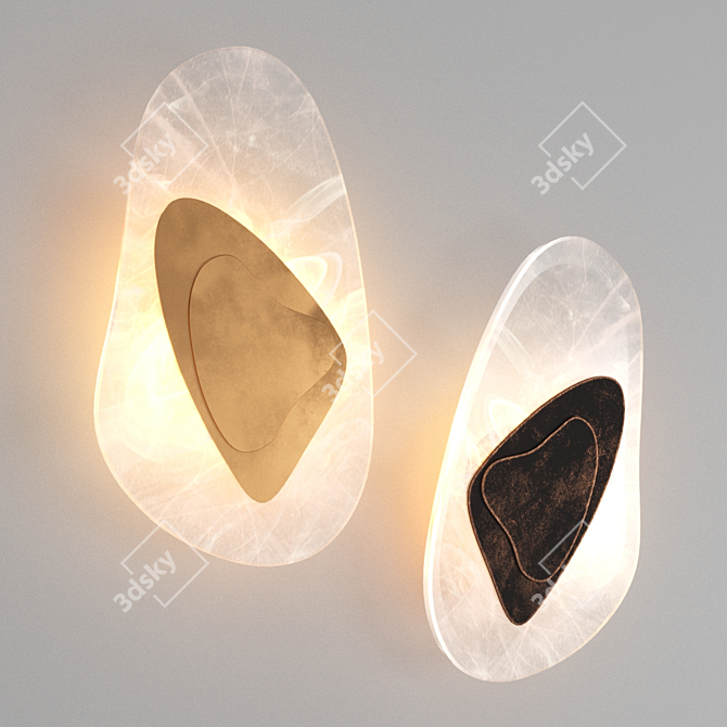 Illumina Glass LED Wall Lamp 3D model image 1