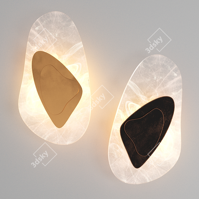 Illumina Glass LED Wall Lamp 3D model image 2