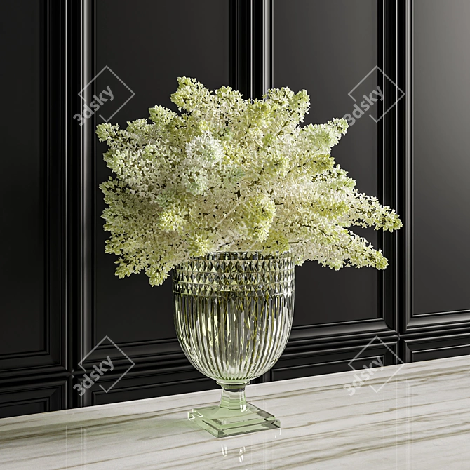 Elegant Lilac Flower Set 3D model image 4