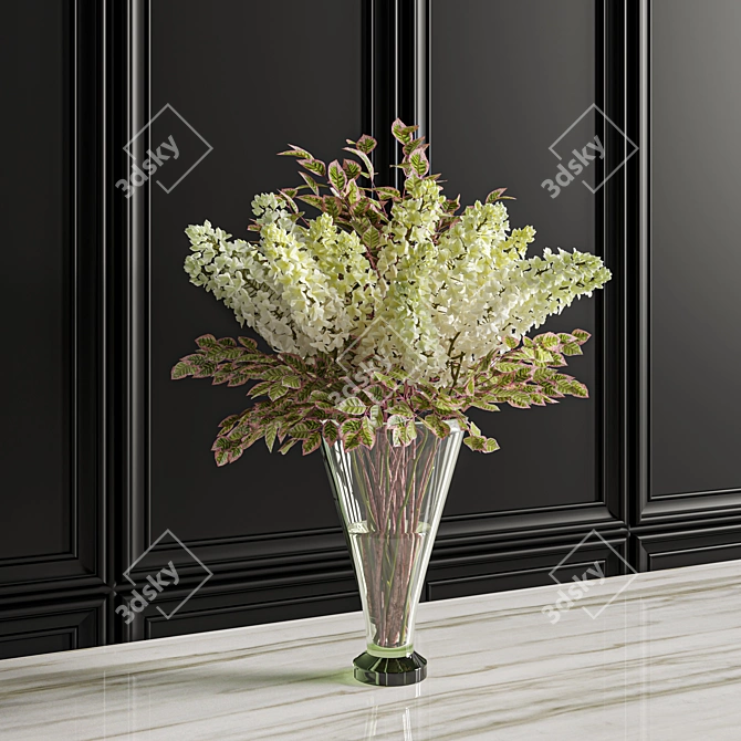 Elegant Lilac Flower Set 3D model image 5