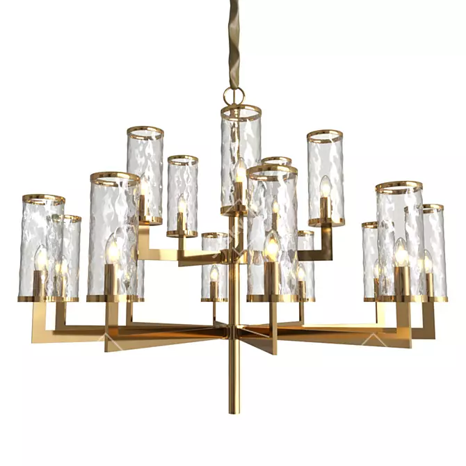 Art Deco Pendant Light: Feat 15 40.9581 OM 3D model image 1