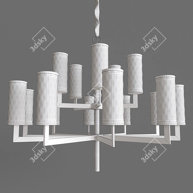 Art Deco Pendant Light: Feat 15 40.9581 OM 3D model image 2