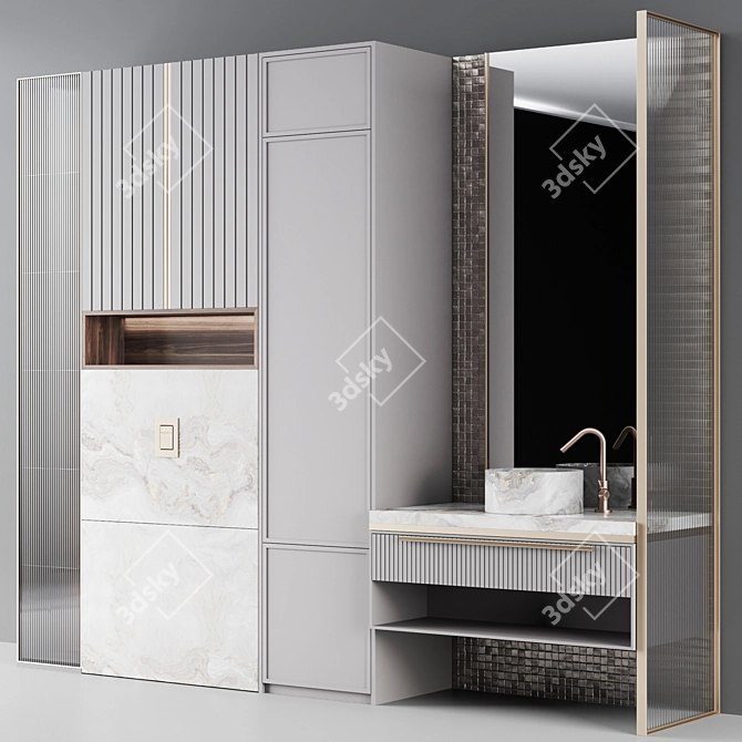 Modern Bathroom Console: №15 3D model image 4