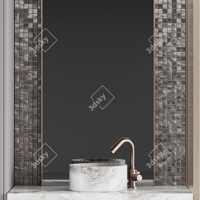 Modern Bathroom Console: №15 3D model image 5