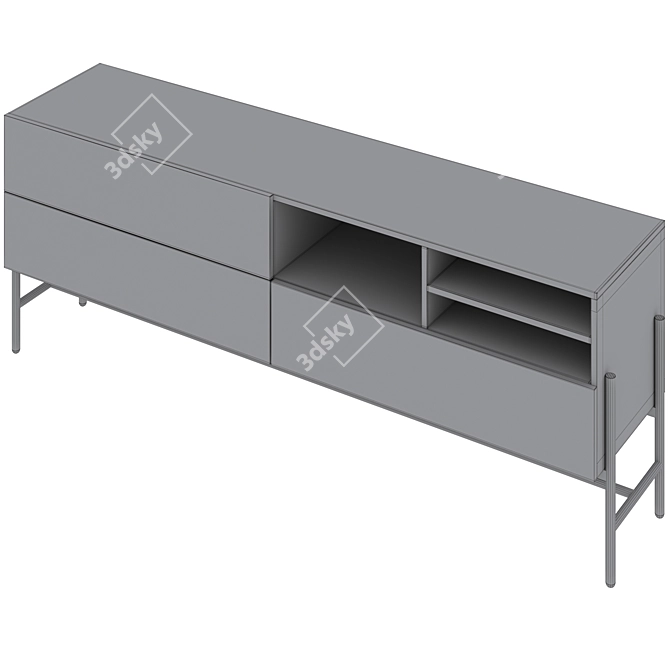 Modern Norse TV Table by Actona 3D model image 4