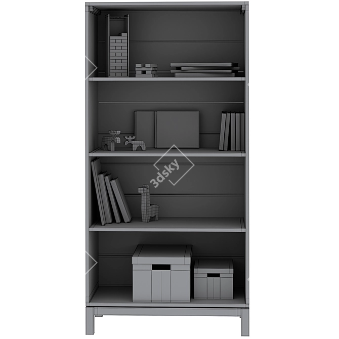 Parke Bookcase: Stylish Storage Solution 3D model image 3