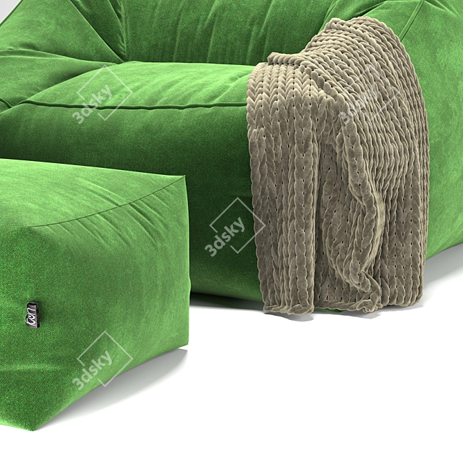 Cozy Comfort: Bean Bag Icon Milano 3D model image 6