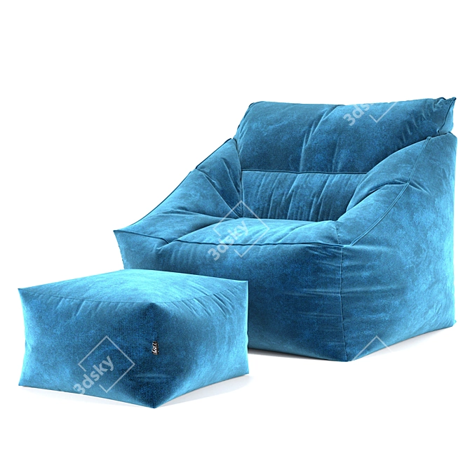 Cozy Comfort: Bean Bag Icon Milano 3D model image 10