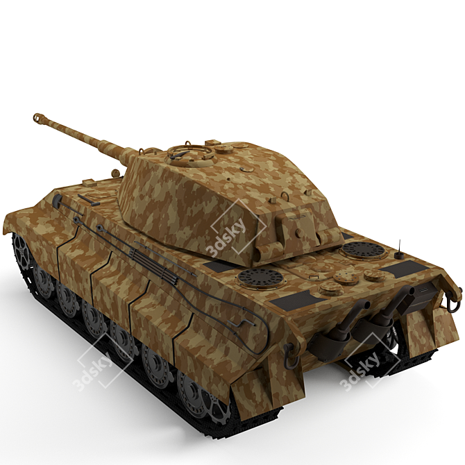 Authentic Panzer Tank Model Kit 3D model image 6