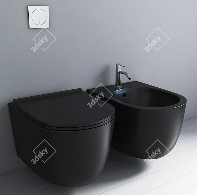 Advanced AquaBlade Wall Hung WC 3D model image 6