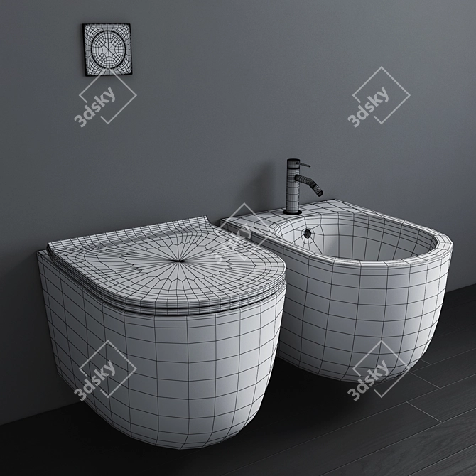 Advanced AquaBlade Wall Hung WC 3D model image 7