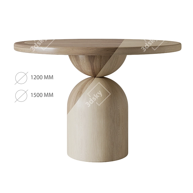 Sleek Bell Table by The WoodRoom 3D model image 1