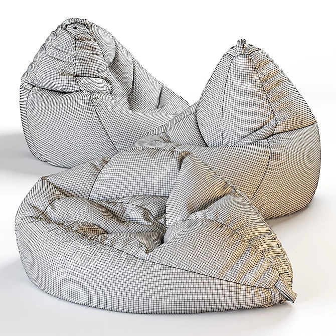 Versatile Bean Bag Pear - 3 Shapes, Various Fabrics & Colors 3D model image 5