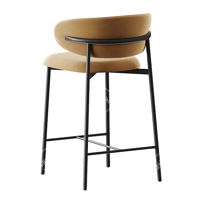 Sleek Metal Stool by Calligaris 3D model image 4