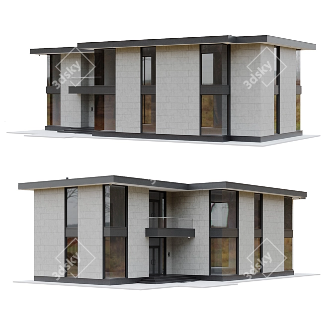 Modern Modular Buildings 001 3D model image 3