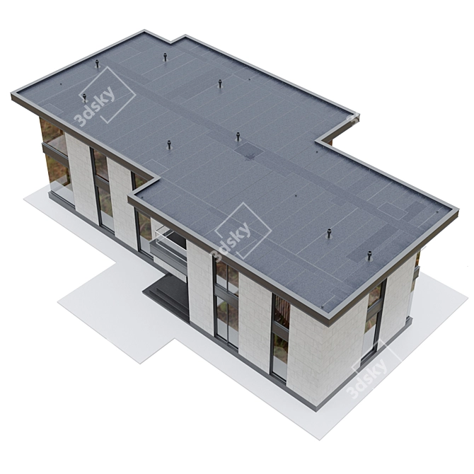 Modern Modular Buildings 001 3D model image 4