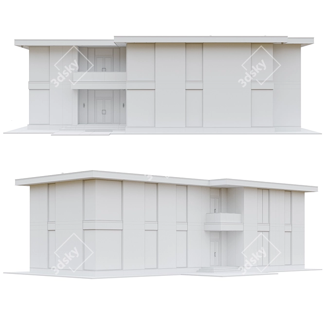 Modern Modular Buildings 001 3D model image 5