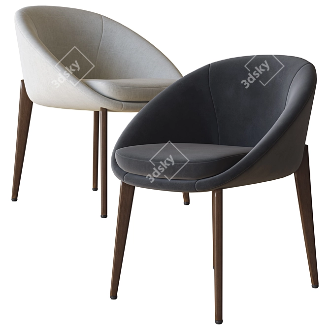 Modern Elegance: Lido Dining Chair 3D model image 2