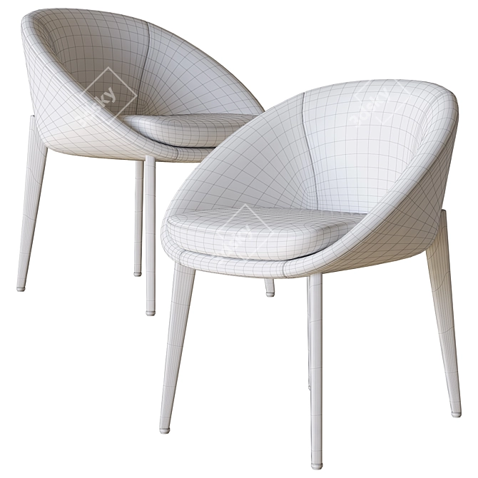 Modern Elegance: Lido Dining Chair 3D model image 3