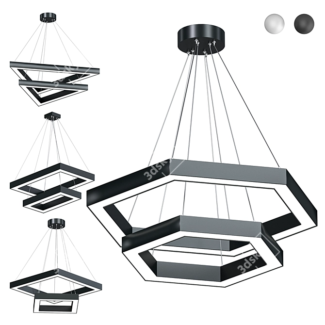 Product title: Modern Hanging Lamp Collection 3D model image 1