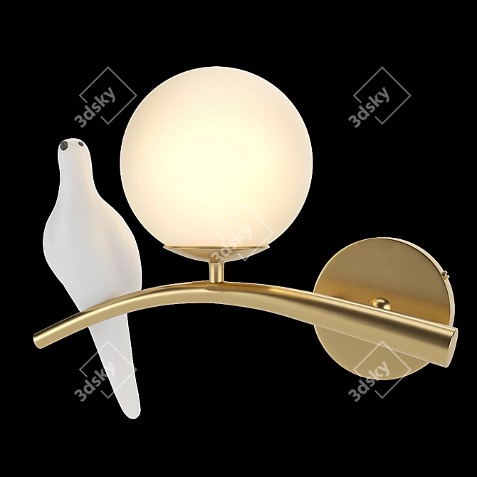 Modern Wall Lamp with Sleek Design 3D model image 1