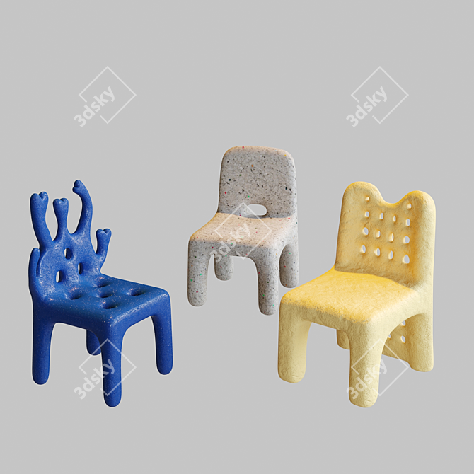 Eco Birdy Lounge: Stylish Sustainable Seating 3D model image 1