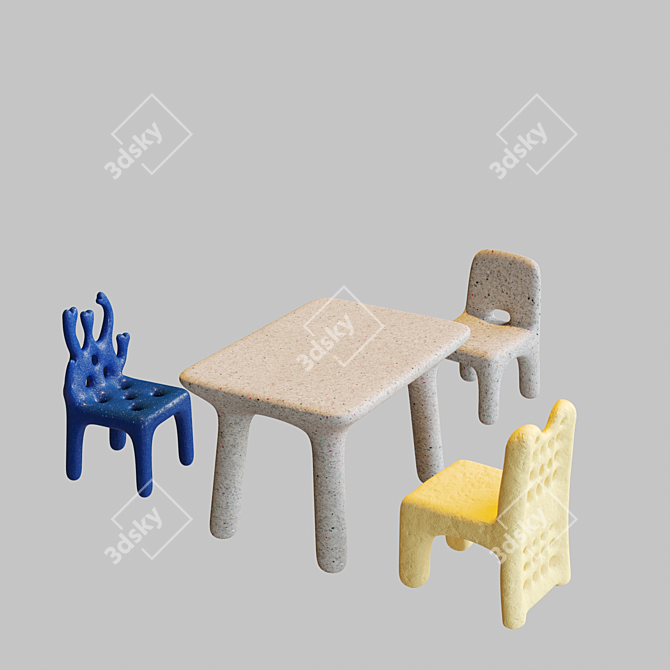 Eco Birdy Lounge: Stylish Sustainable Seating 3D model image 2