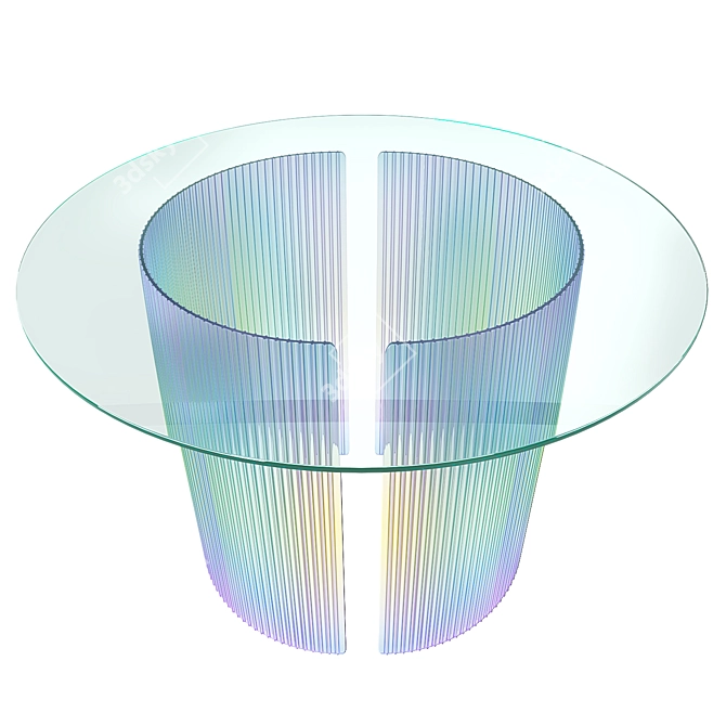 Minimalist Glass Coffee Table 3D model image 1
