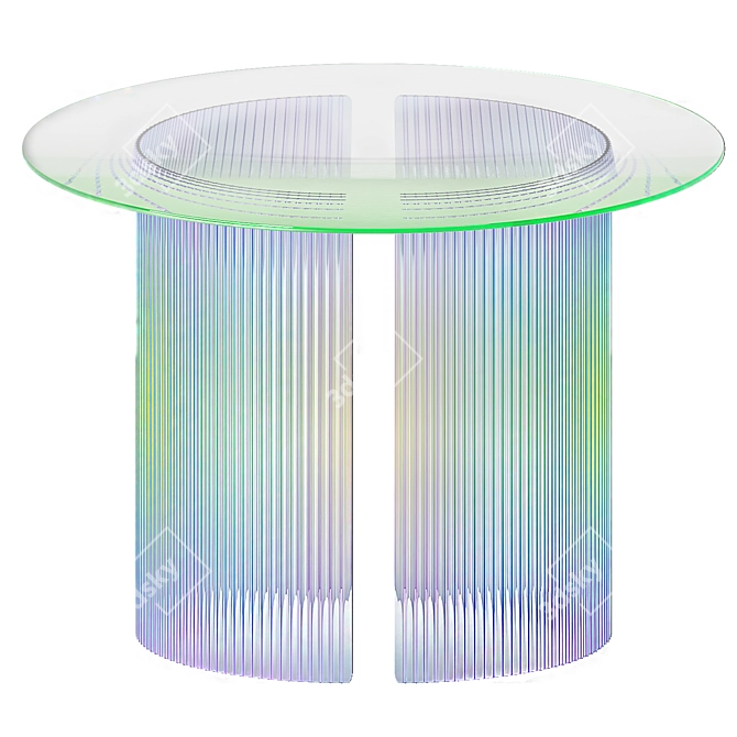 Minimalist Glass Coffee Table 3D model image 2