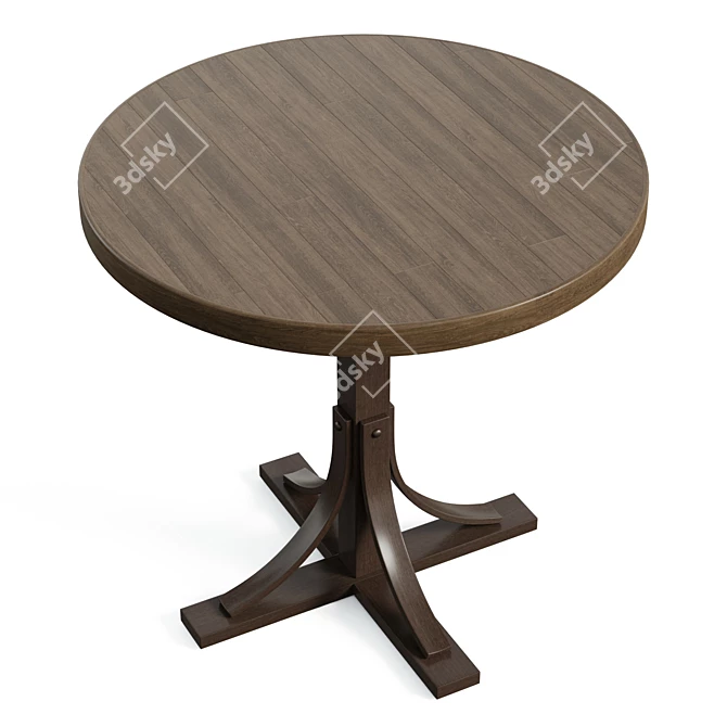 Farmhouse-Industrial Counter Height Dining Table 3D model image 3