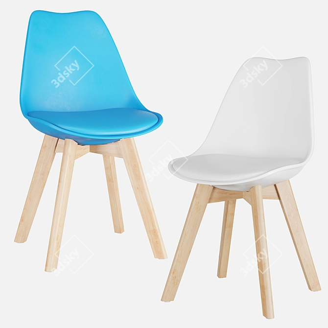 Modern Plastic Frankfurt Stool 3D model image 4