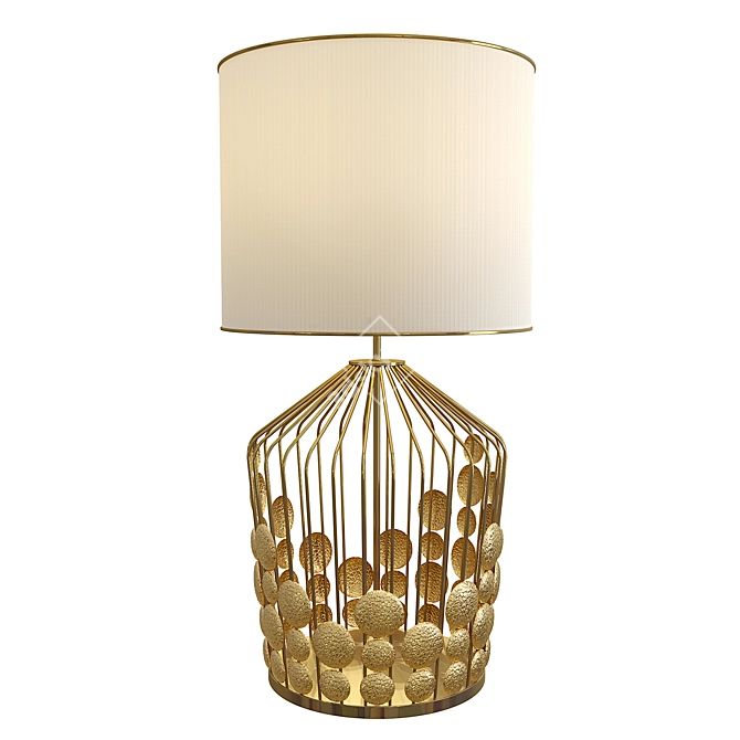 Brass Grapes Table Lamp 3D model image 1