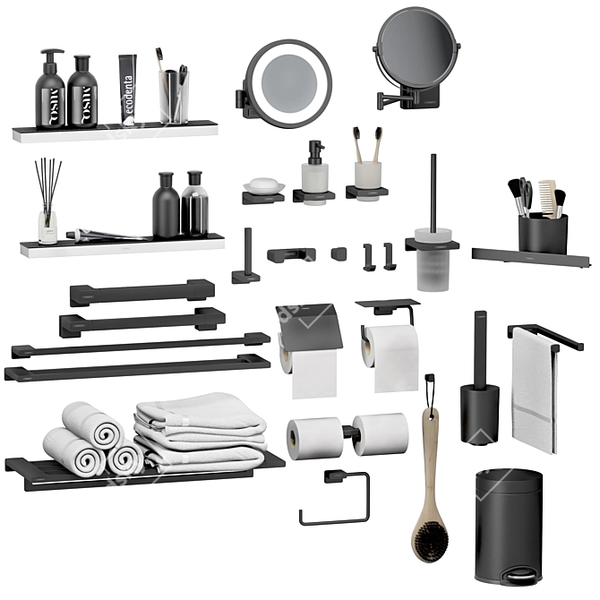 Hansgrohe Bathroom Set: Accessorize in Style 3D model image 7