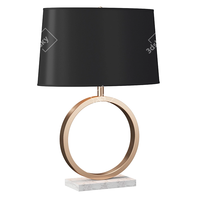 Elegant Metal Table Lamp 3D model image 1