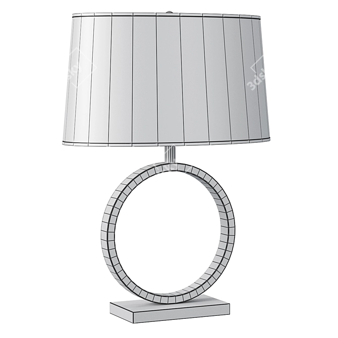 Elegant Metal Table Lamp 3D model image 2