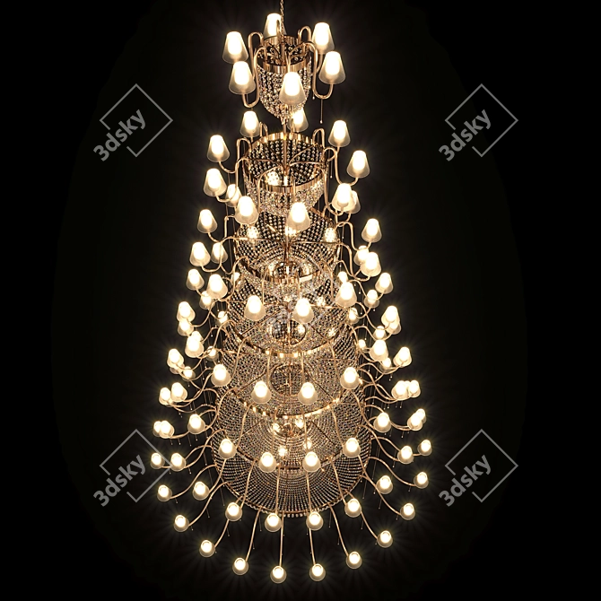 Elegant Marignan Chandelier: Restoring Elegance 3D model image 2