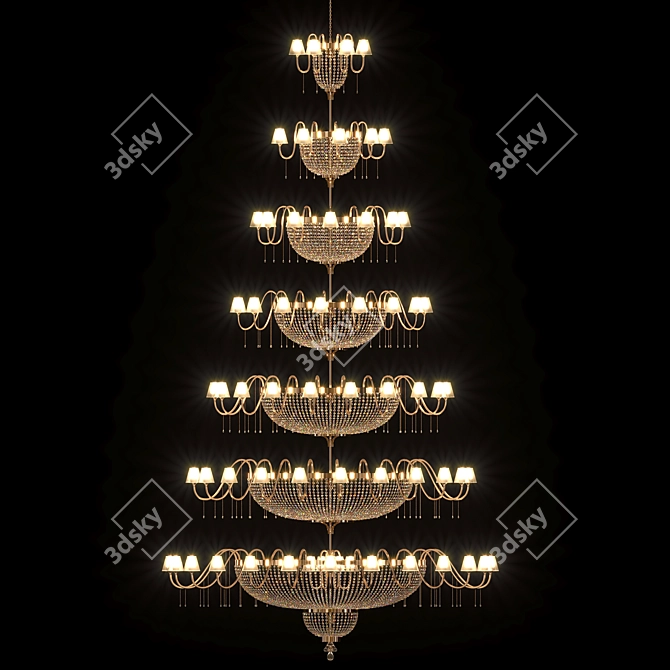 Elegant Marignan Chandelier: Restoring Elegance 3D model image 3