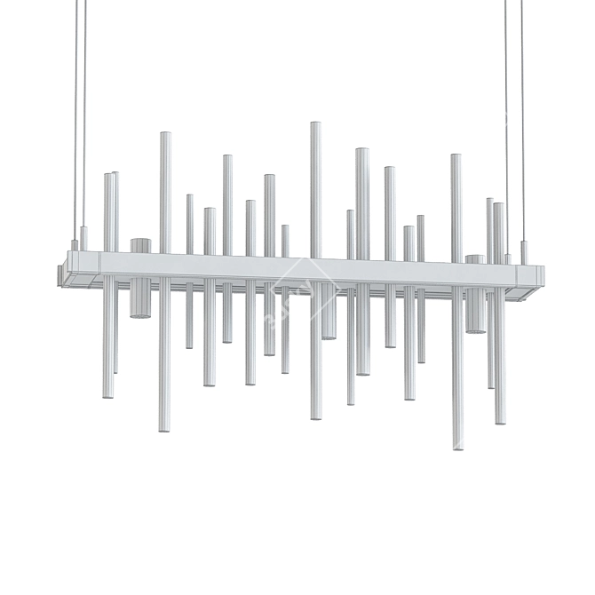 Modern Cityscape LED Pendant 3D model image 2