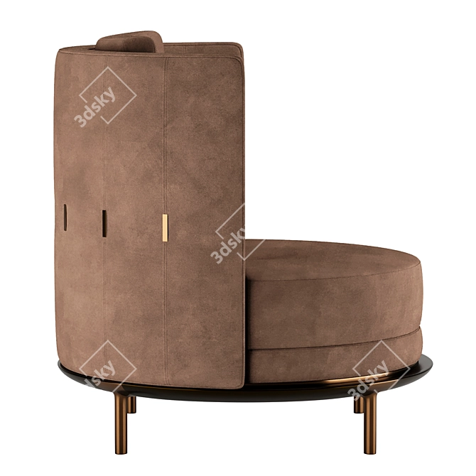 Elegant Estee Armchair by Aston 3D model image 2