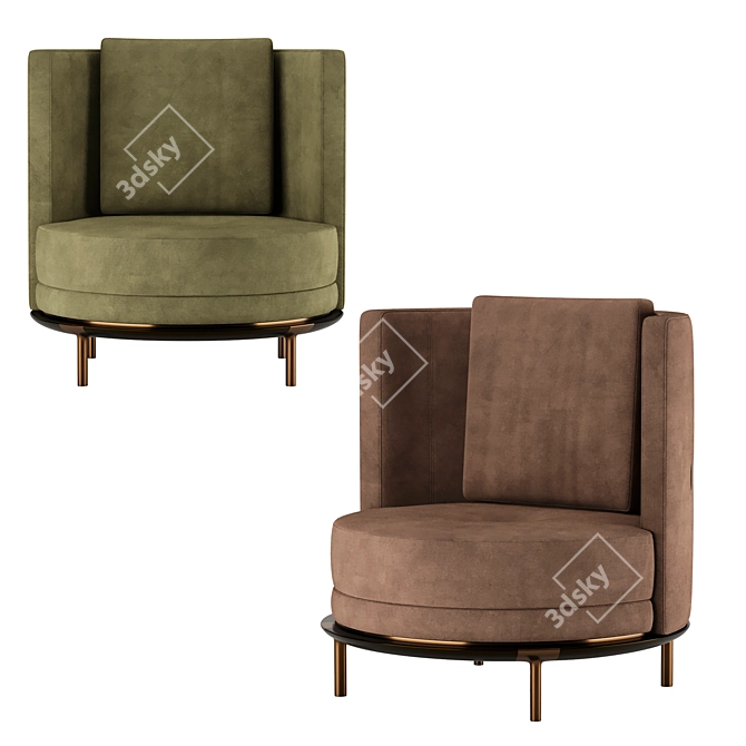 Elegant Estee Armchair by Aston 3D model image 3