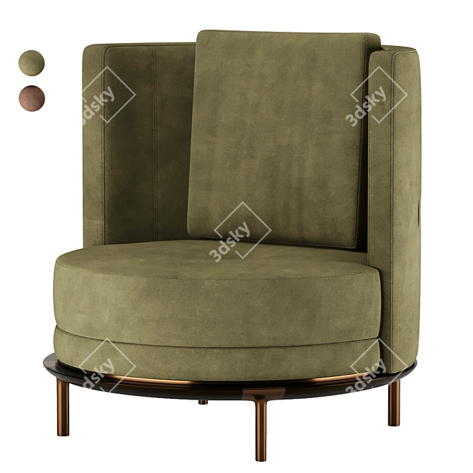Elegant Estee Armchair by Aston 3D model image 5