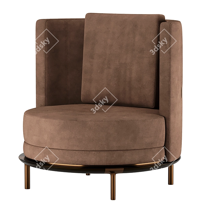 Elegant Estee Armchair by Aston 3D model image 6