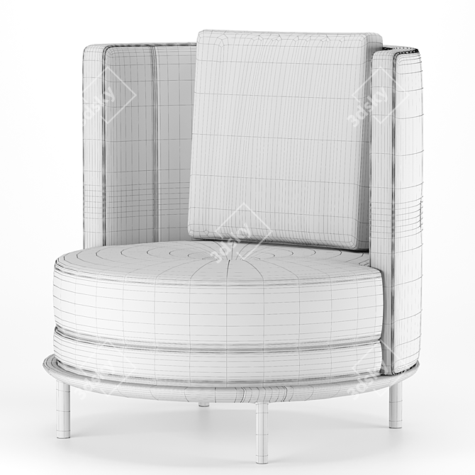 Elegant Estee Armchair by Aston 3D model image 9