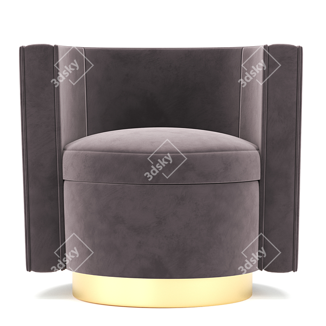 Luxury Swivel Chair Amanda 3D model image 2