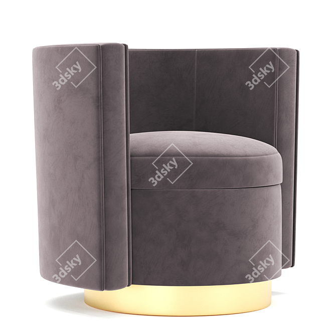 Luxury Swivel Chair Amanda 3D model image 3