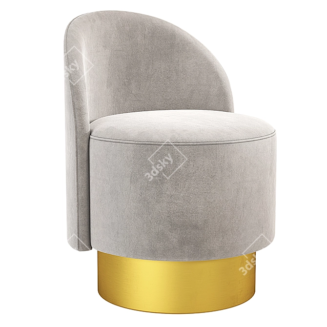 Modern Velvet Pastilles Armchair, Tacchini Italia 3D model image 1